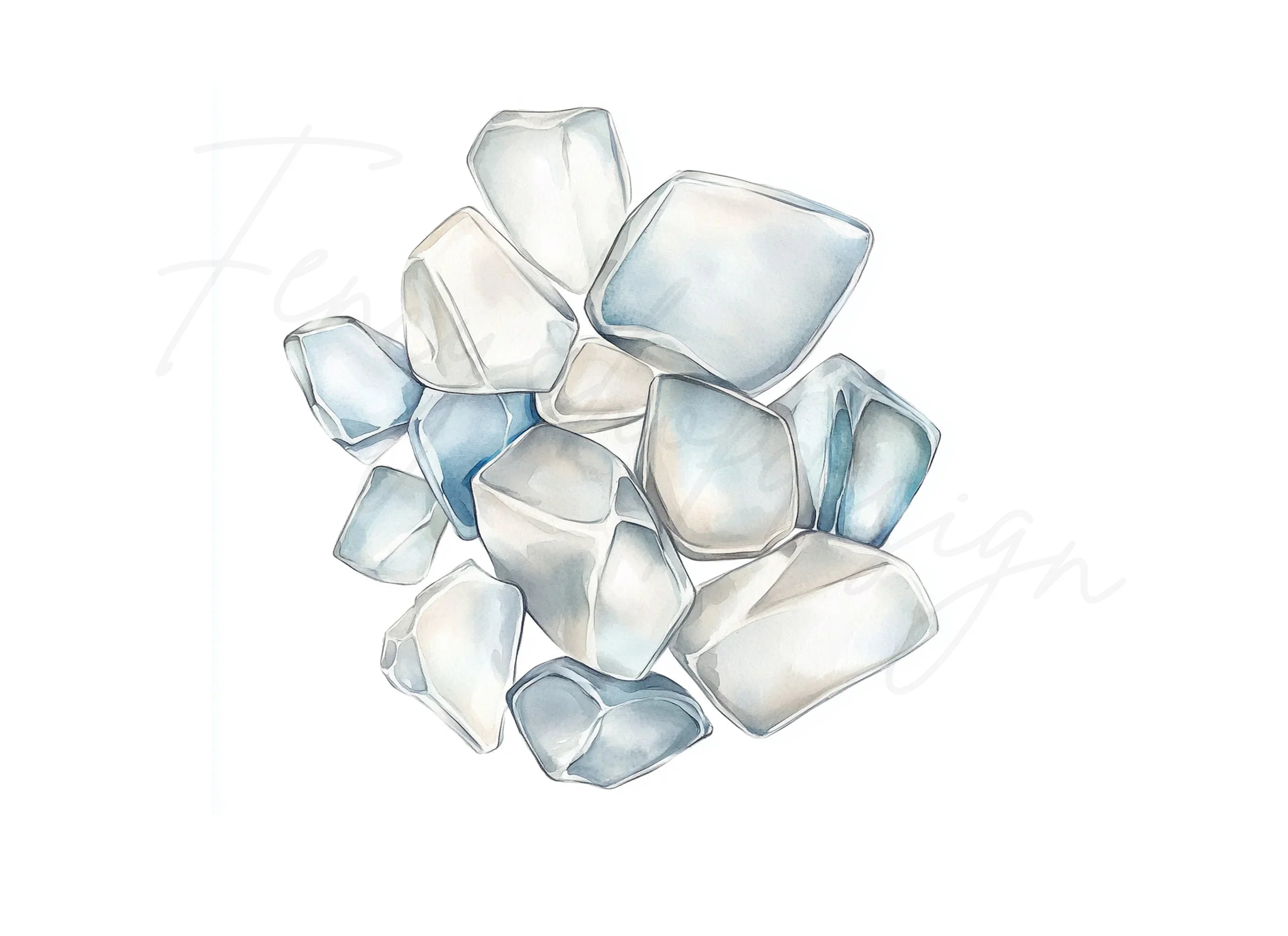 Refreshing Ice Cubes Clipart Bundle