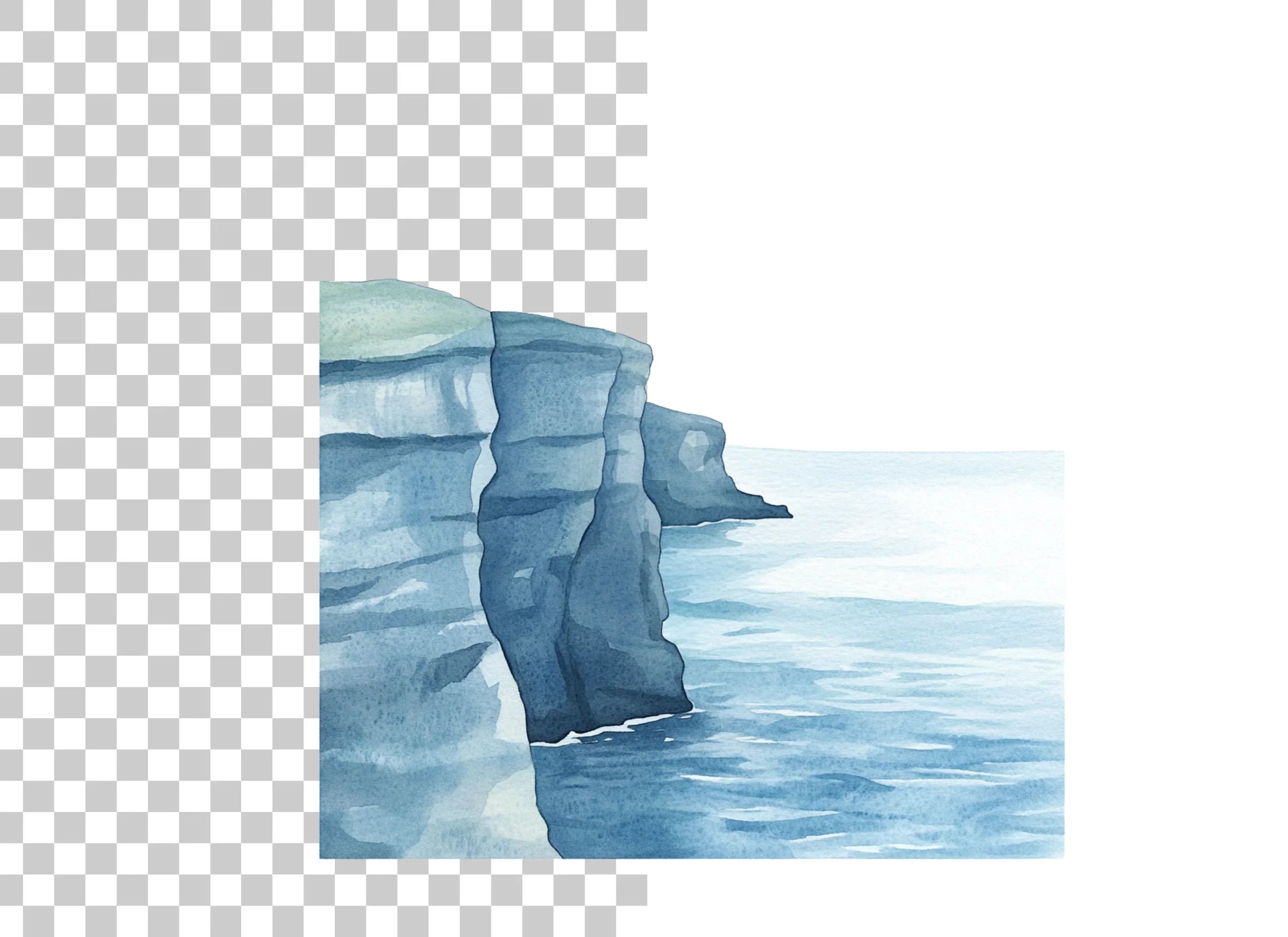 Ocean Cliff Clipart Bundle