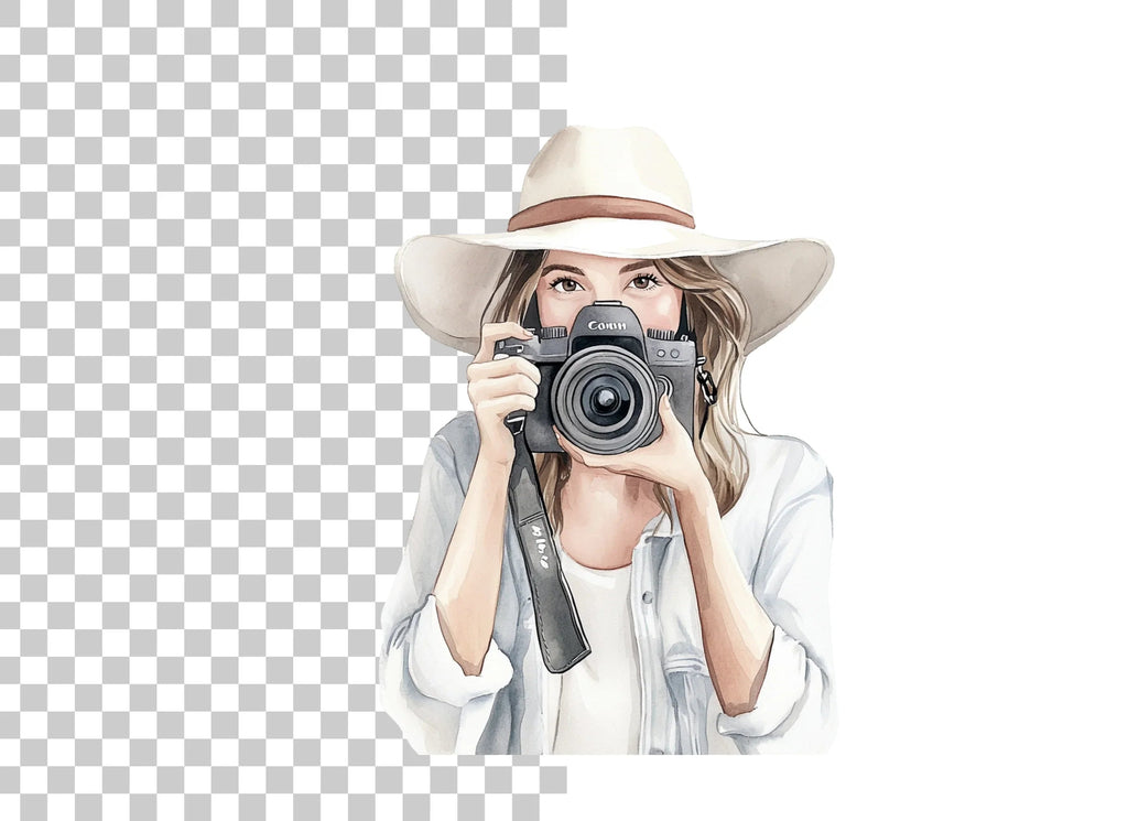 Girl Photographer Clipart Bundle