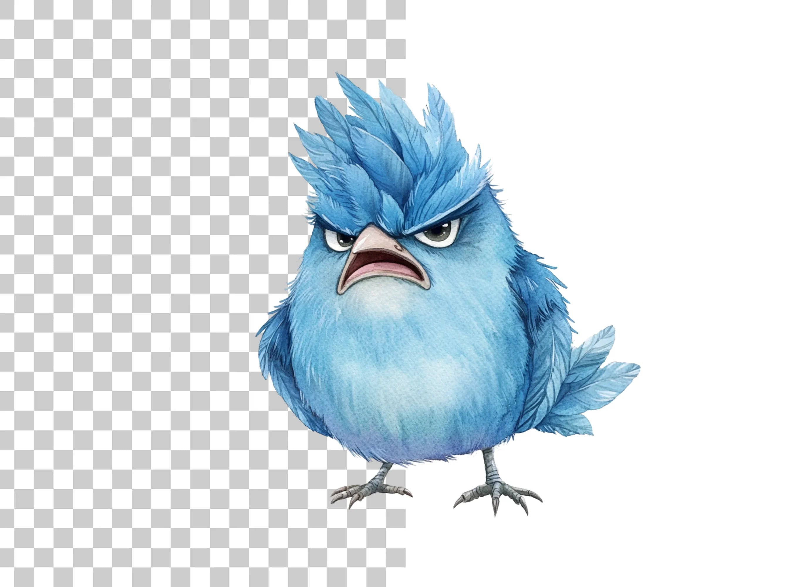 Furious Blue Bird Clipart Bundle