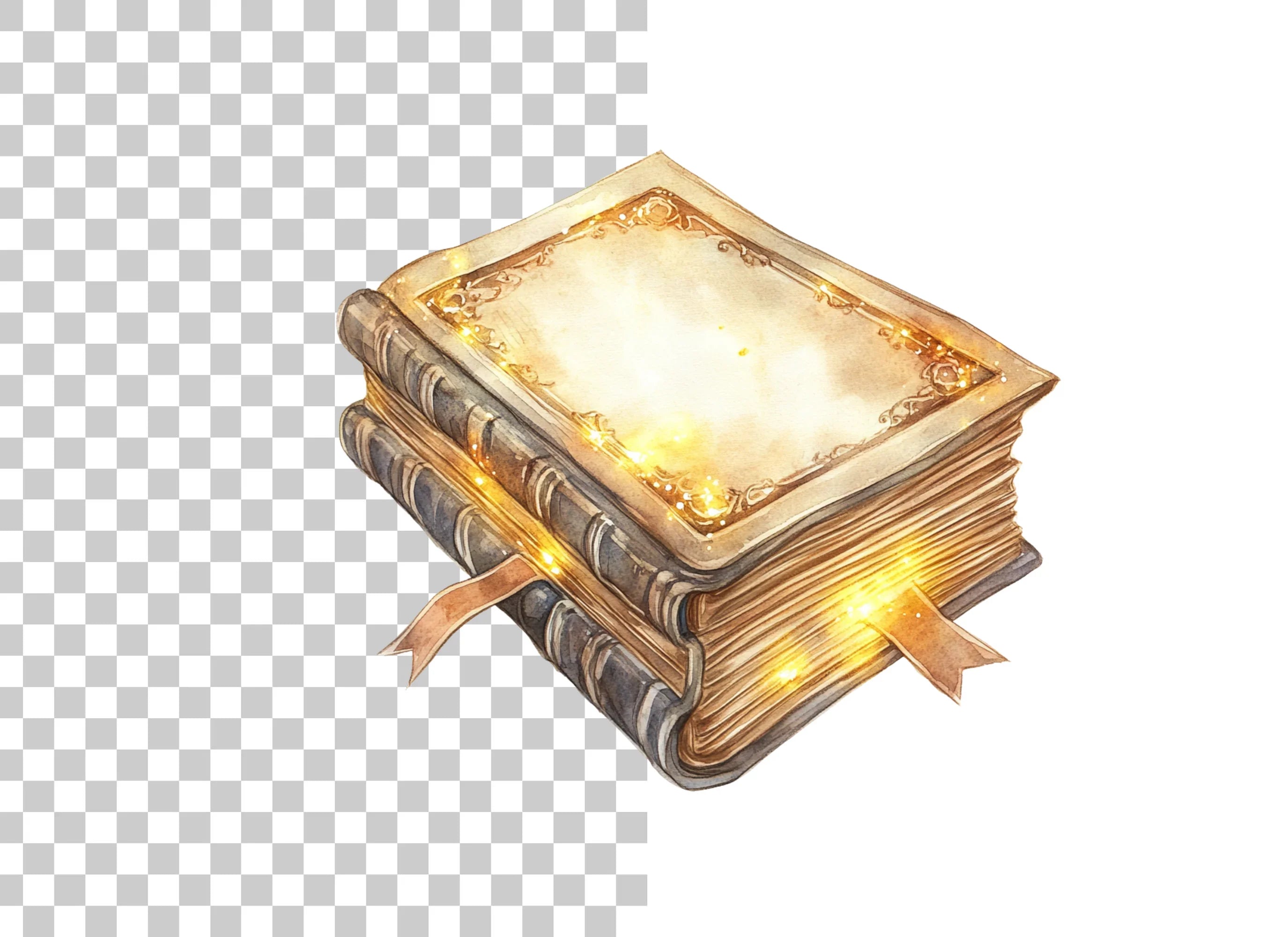 Magical Stack of Books Clipart Bundle
