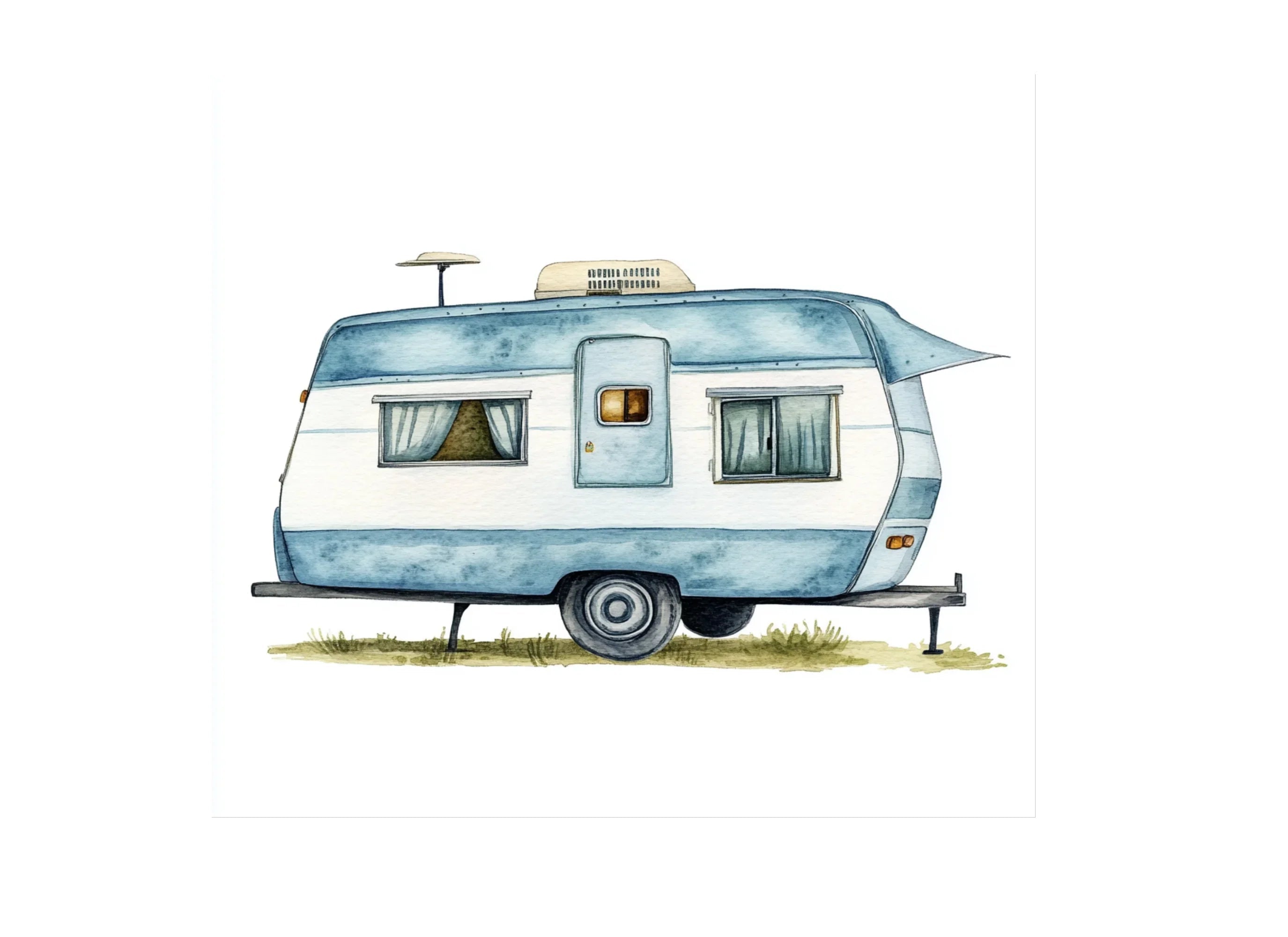 Retro RV and Trailer Clipart Bundle