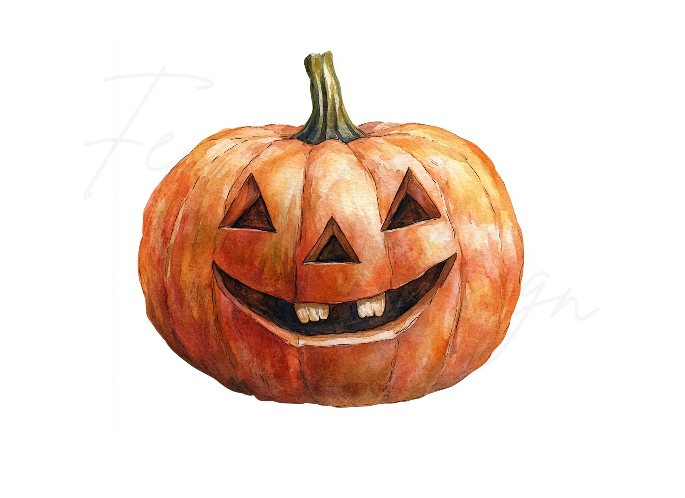 Funny Jack-O'-Lantern Faces Clipart Bundle