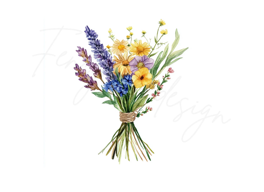 Wildflower Bouquets Clipart Bundle