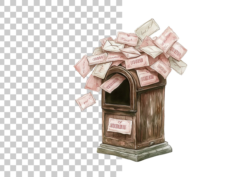 Love Letters Mailbox Clipart Bundle