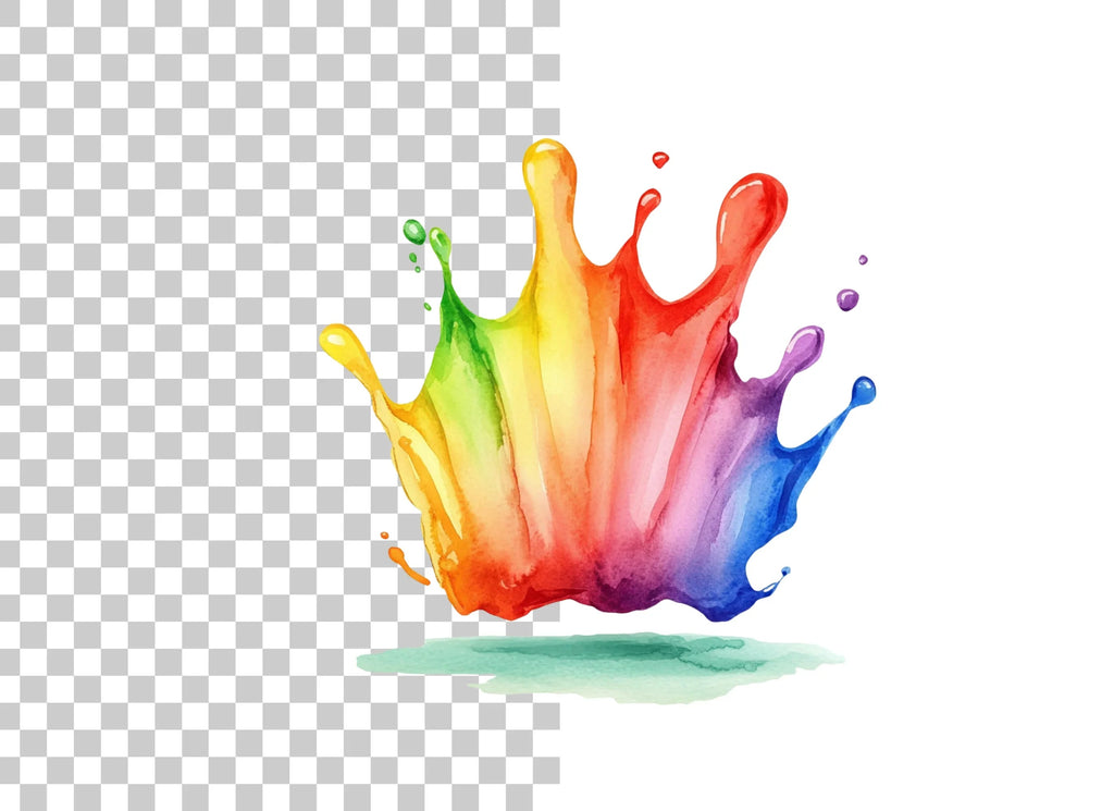 Vibrant Paint Splash Clipart Bundle
