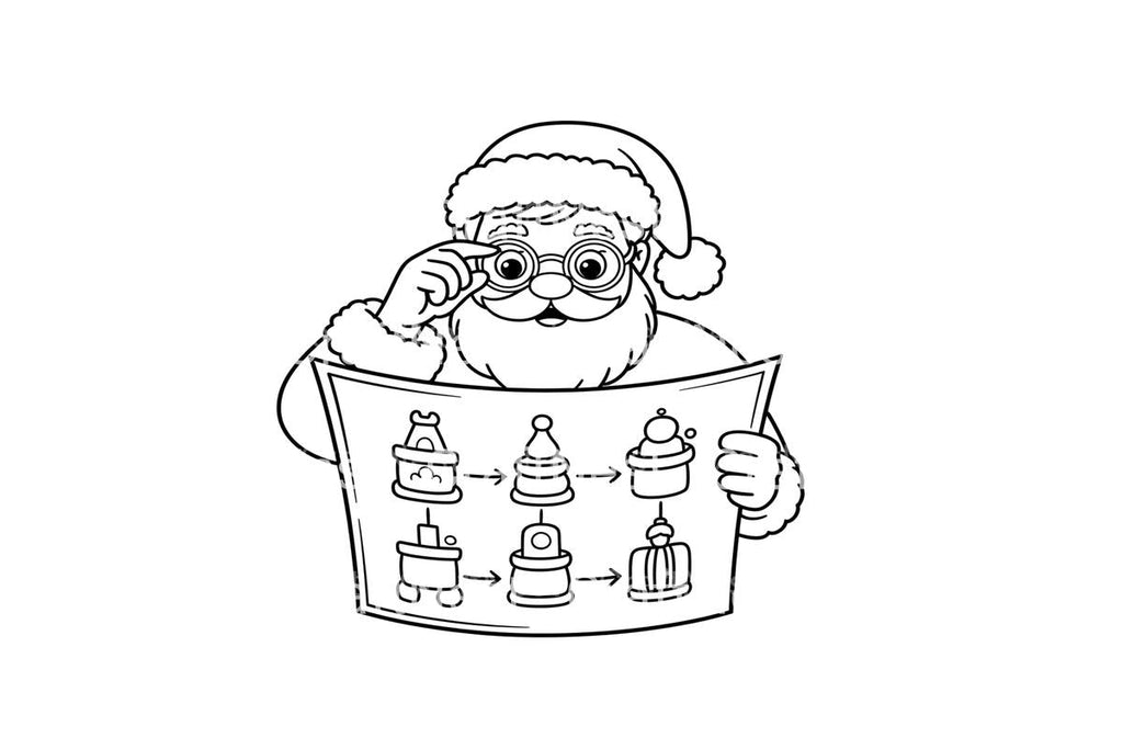 Santa Claus Maps Coloring Books