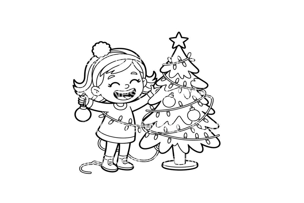 Christmas Tree Decorating Fun Coloring Books