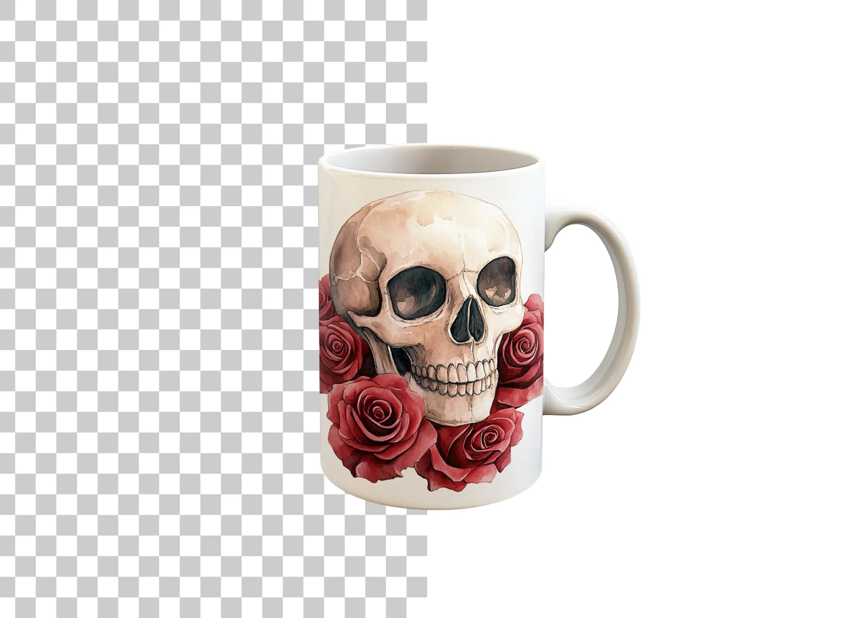 Skull Roses Clipart Bundle