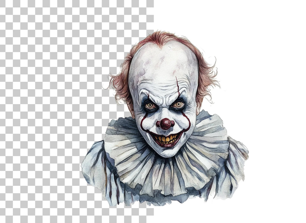 Creepy Clown Clipart Bundle