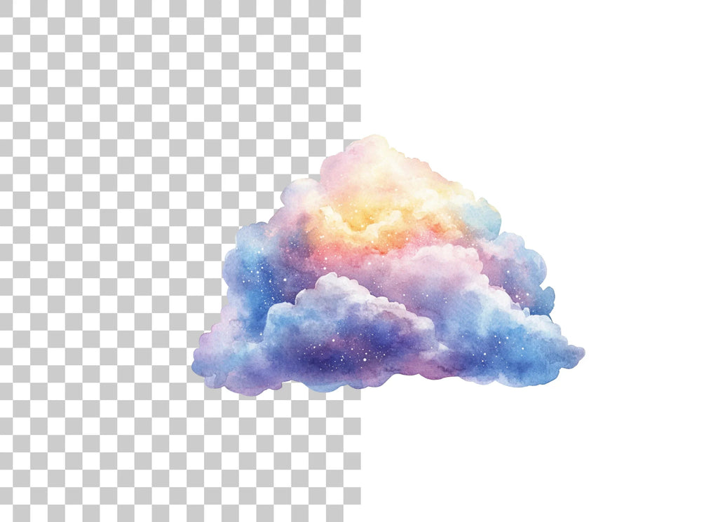 Galaxy Clouds Clipart Bundle