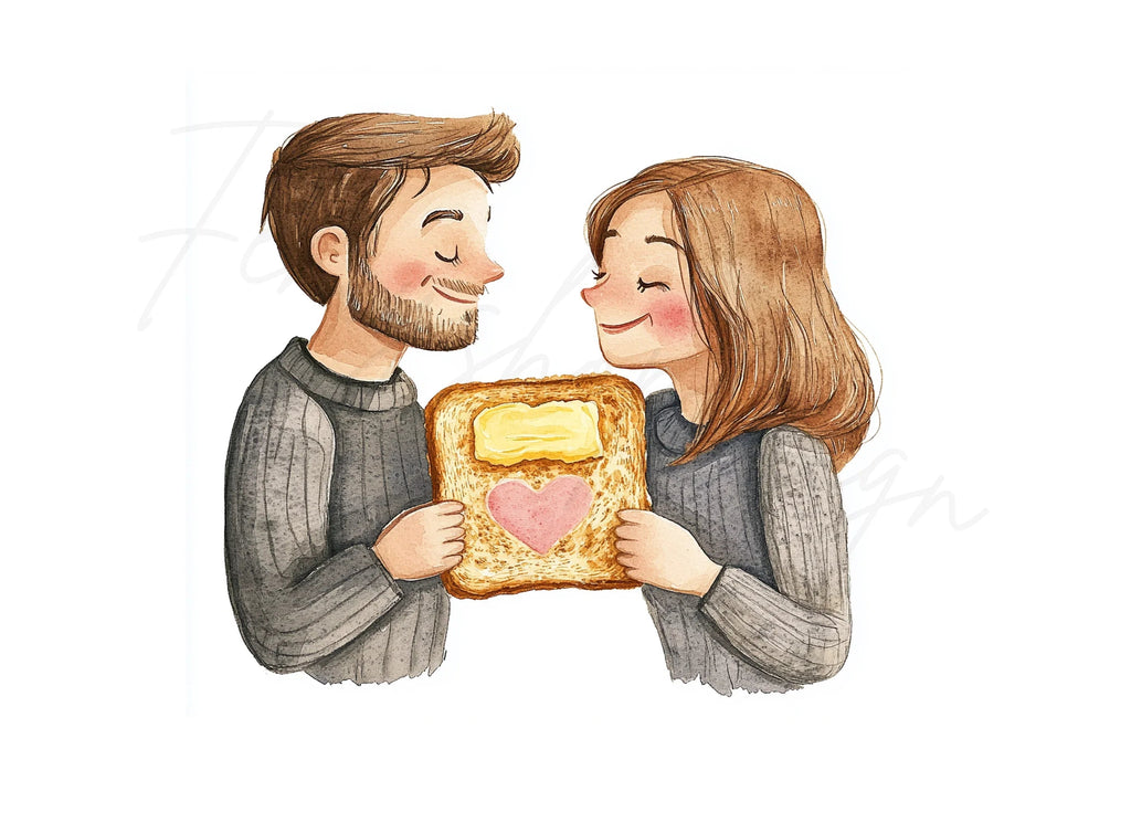 Cute Couple Toast Love Clipart Bundle