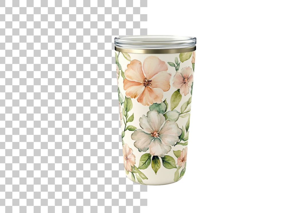 Floral Tumbler Clipart Bundle