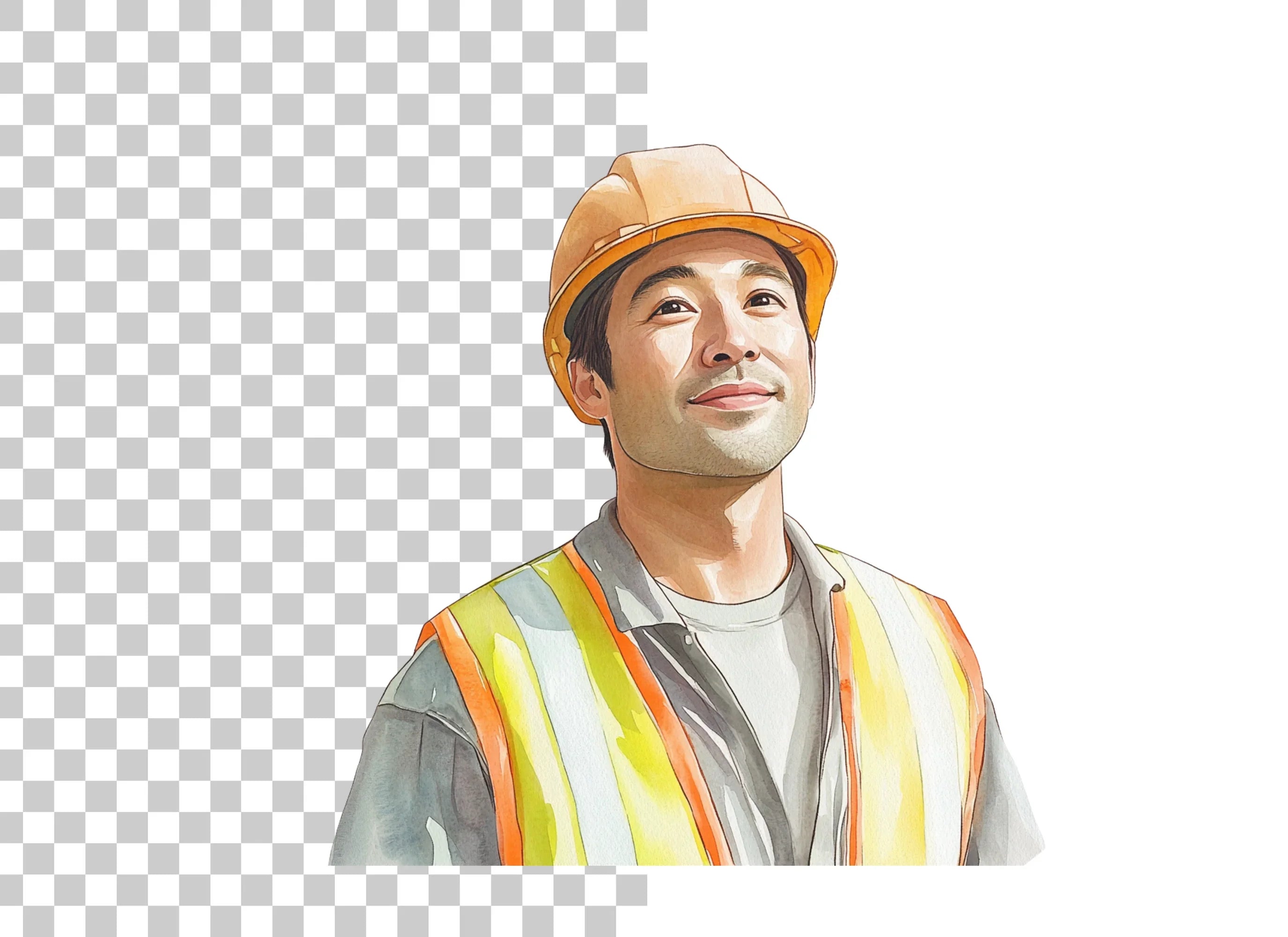 Confident Male Construction Worker Clipart Bundle