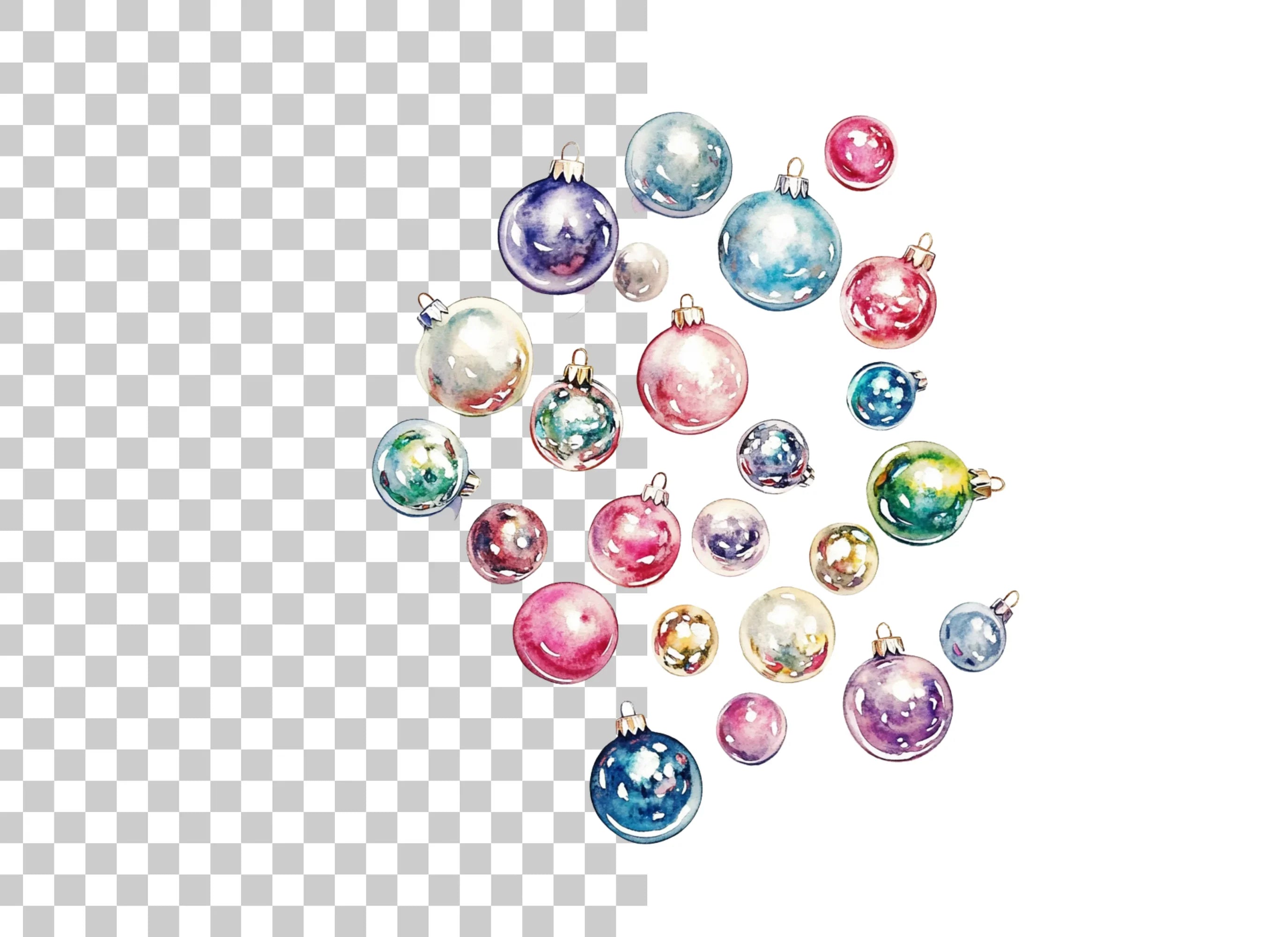 Christmas Ornaments Clipart Bundle