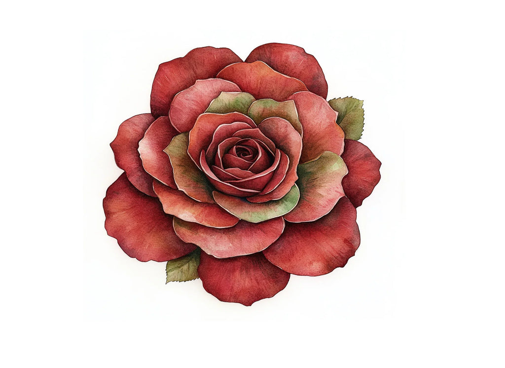 Rich Red Rose Clipart Bundle