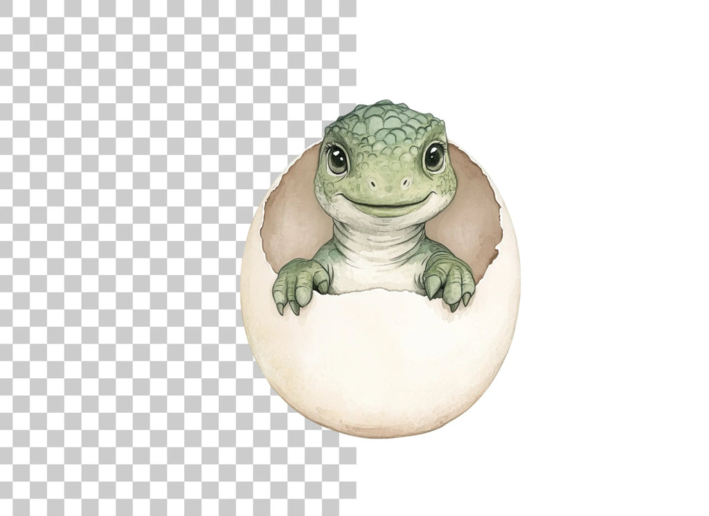 Cute Baby Dinosaur Hatching Clipart Bundle