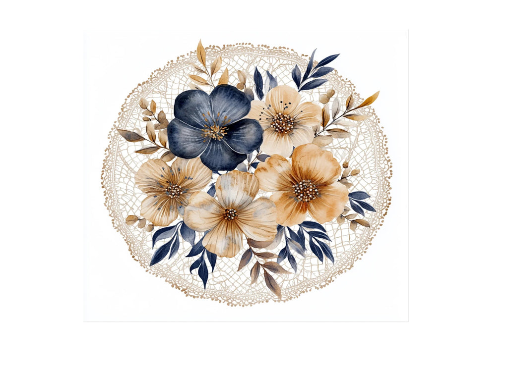 Elegant Lace Floral Clipart Bundle