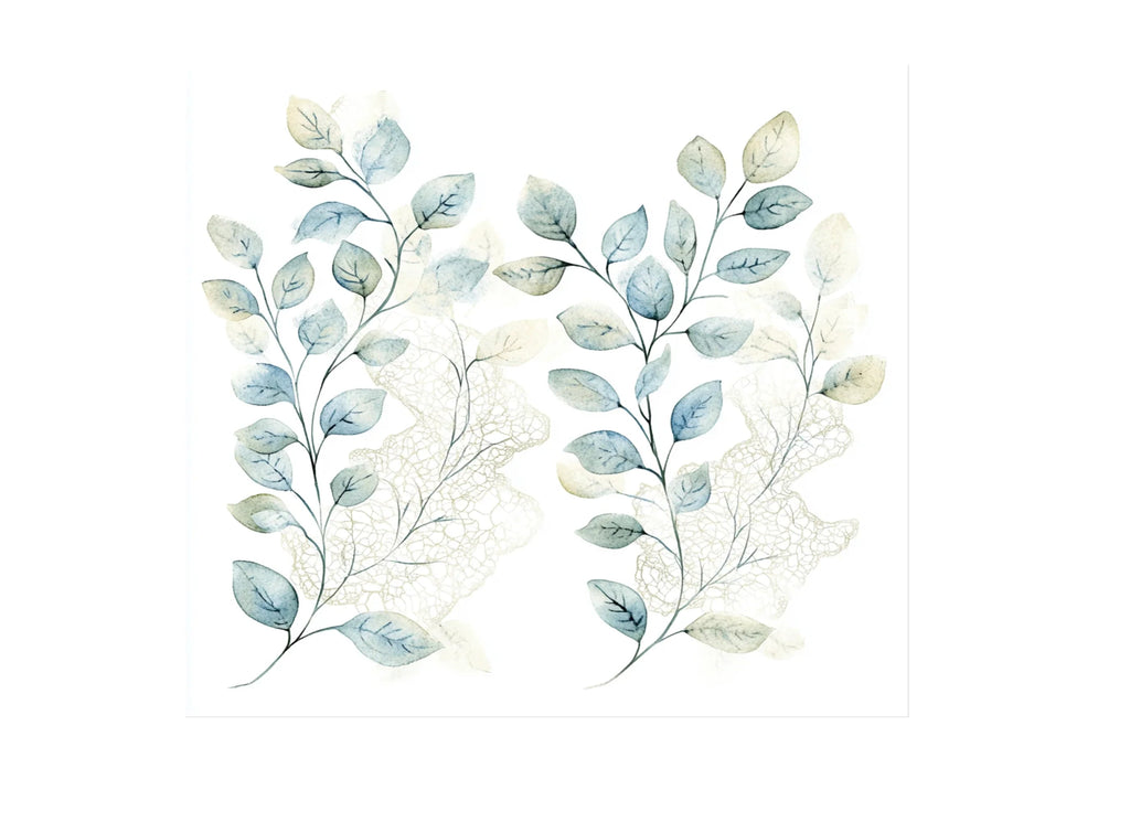 Blue Foliage Clipart Bundle
