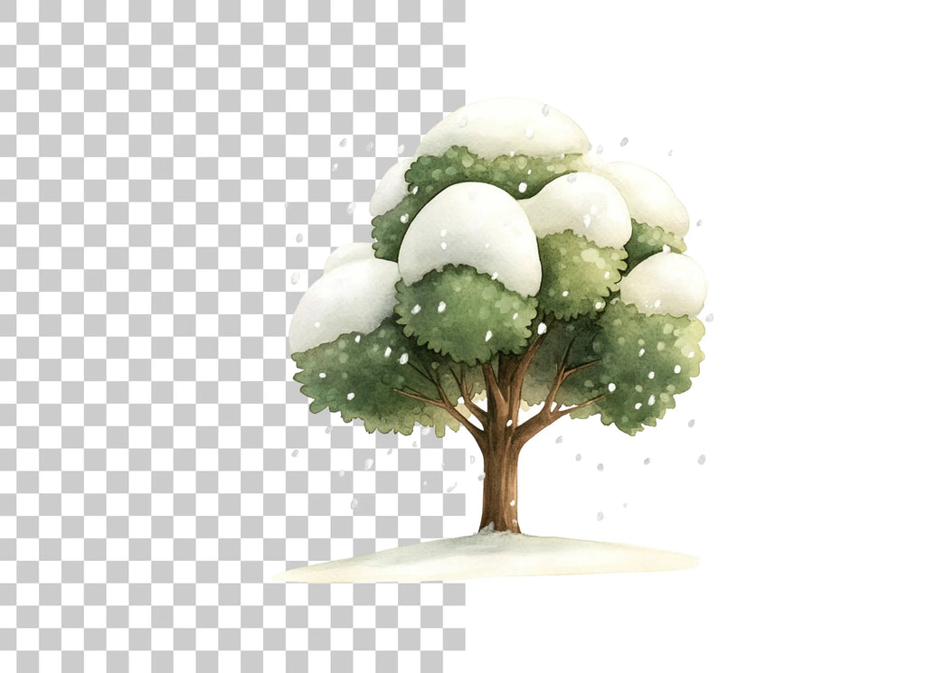 Winter Trees Clipart Bundle