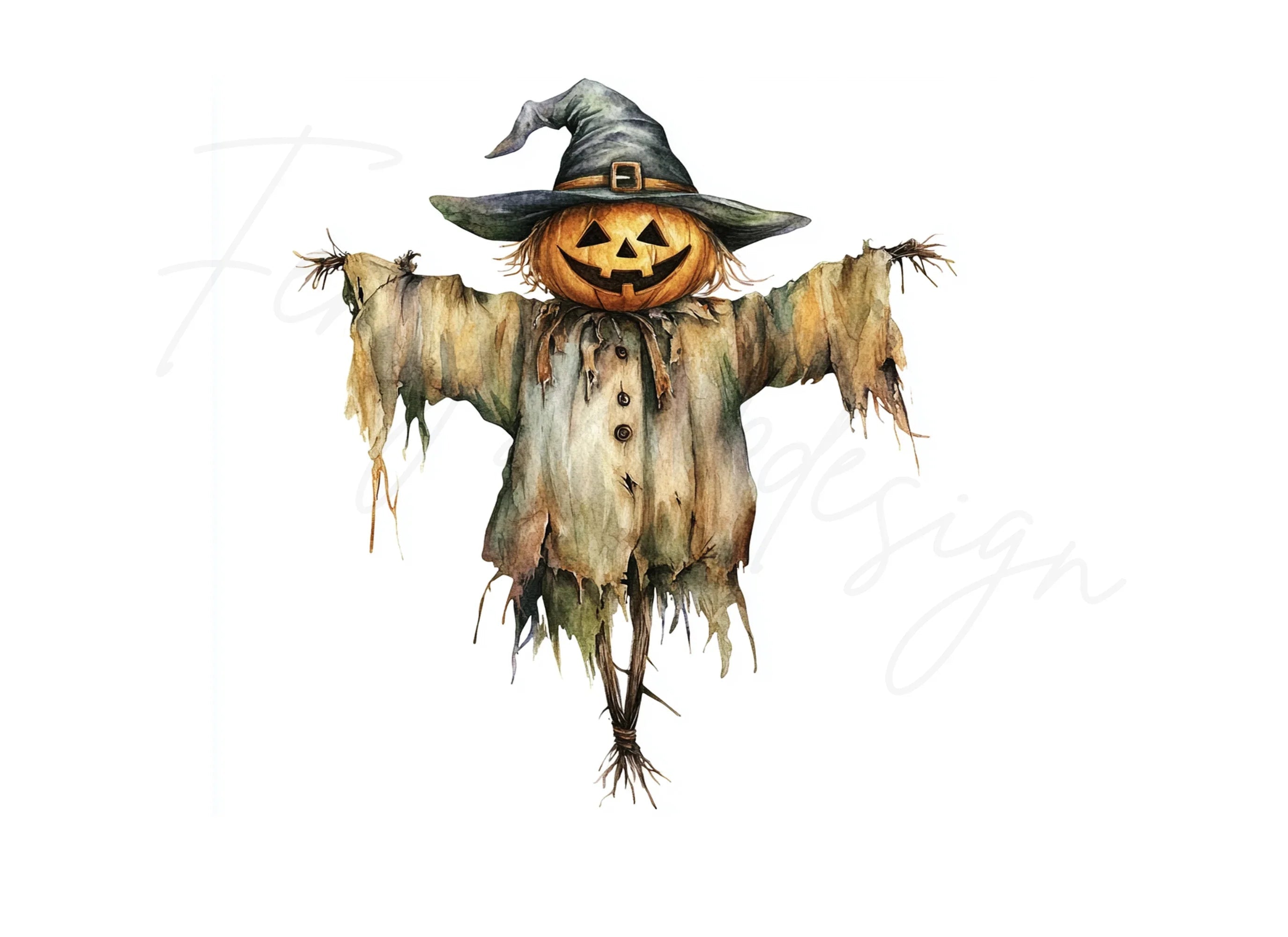 Halloween Scarecrow Clipart Bundle