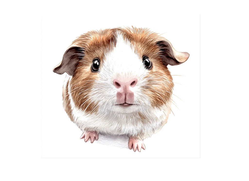 Brown and White Guinea Pig Clipart Bundle