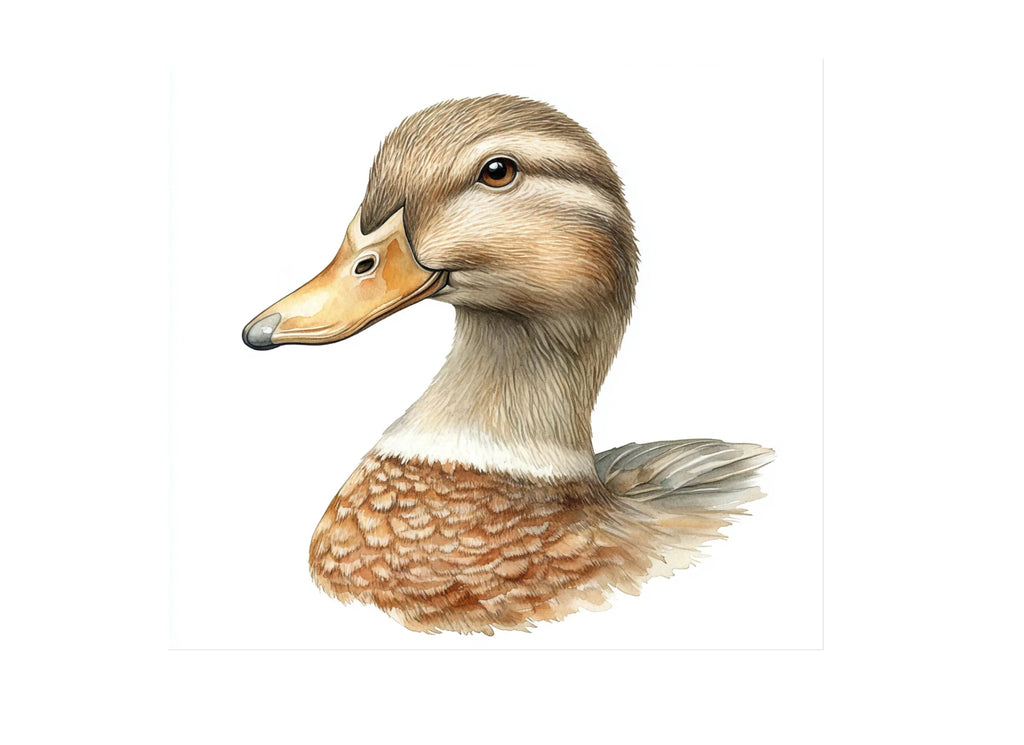 Mallard Duck Head Profile Clipart Bundle