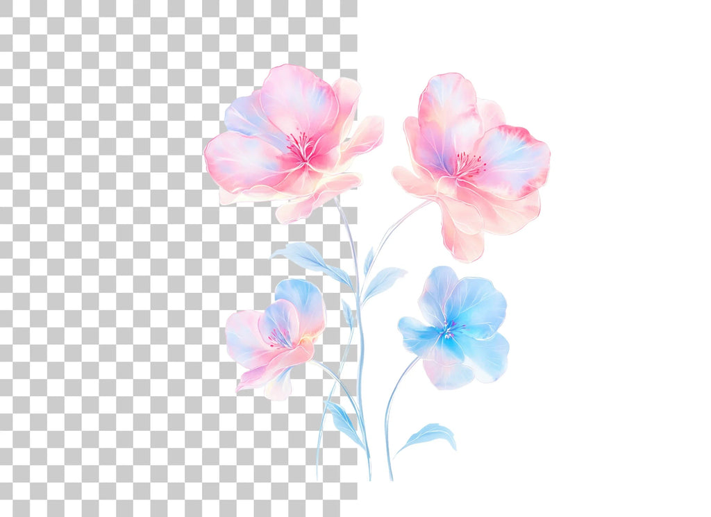 Ethereal Pastel Floral Clipart Bundle