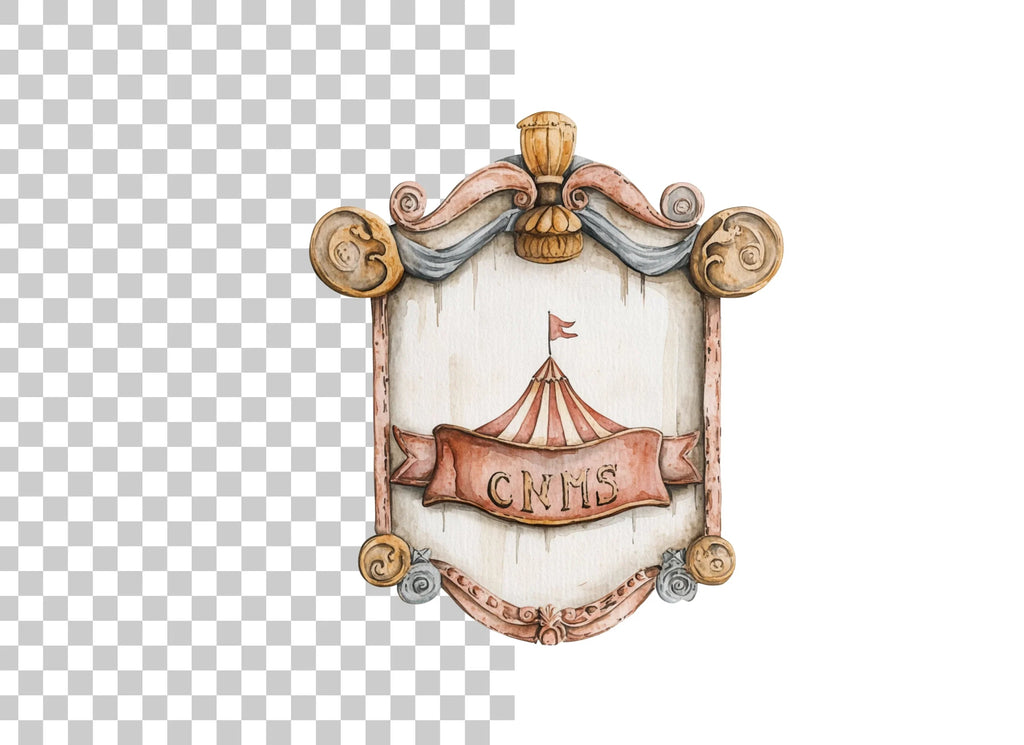 Vintage Circus Tent Frame Clipart Bundle