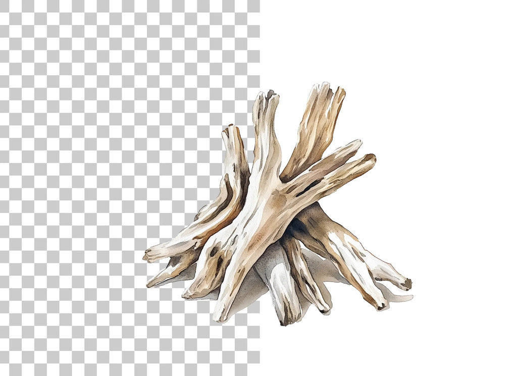 Stacked Driftwood Clipart Bundle
