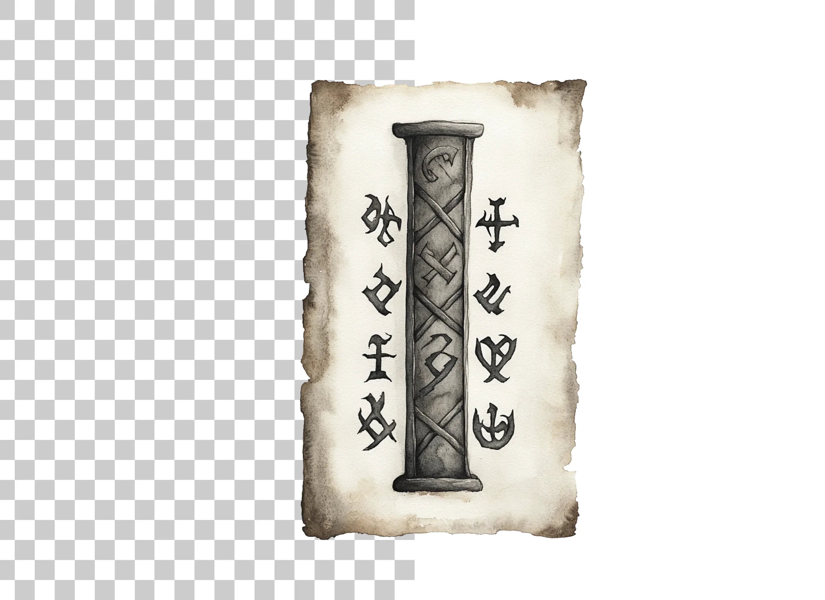 Ancient Runic Scroll Clipart Bundle