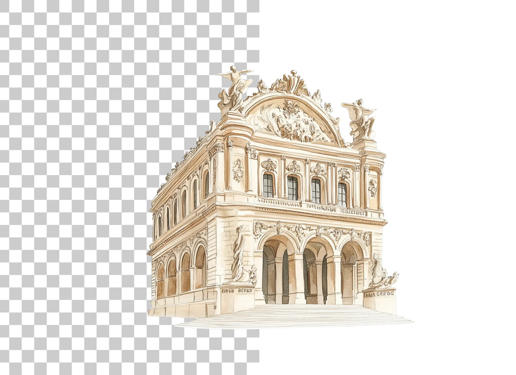 Grand European Opera House Clipart Bundle