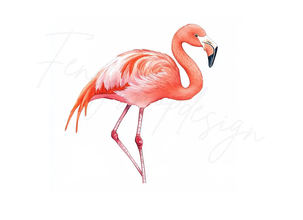 Pink Flamingo Clipart Bundle
