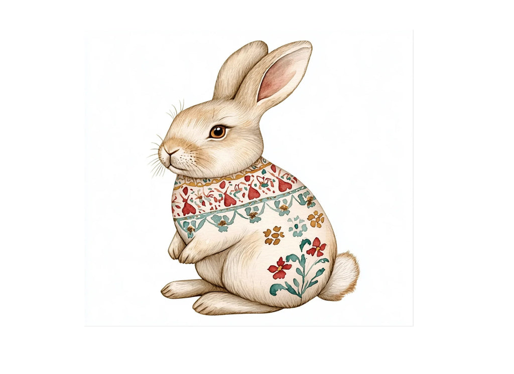Boho Chic Rabbit Clipart Bundle