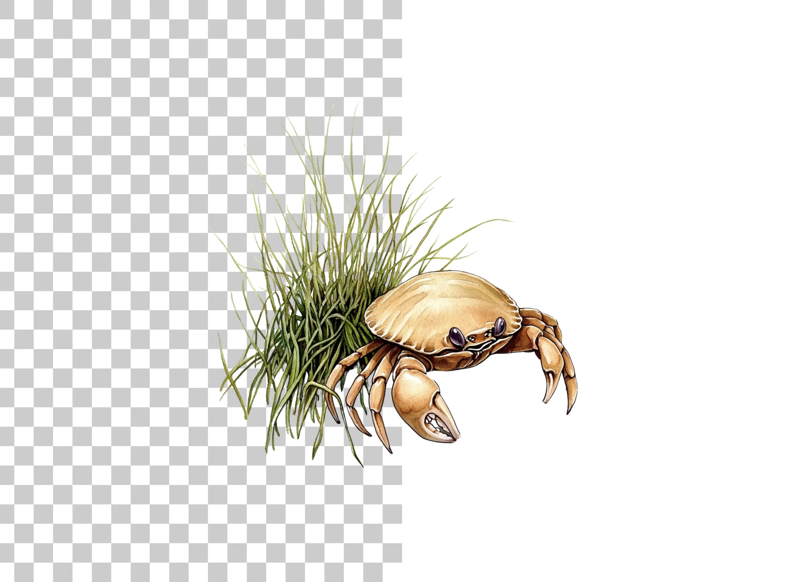 Crabs and Seaweed Clipart Bundle