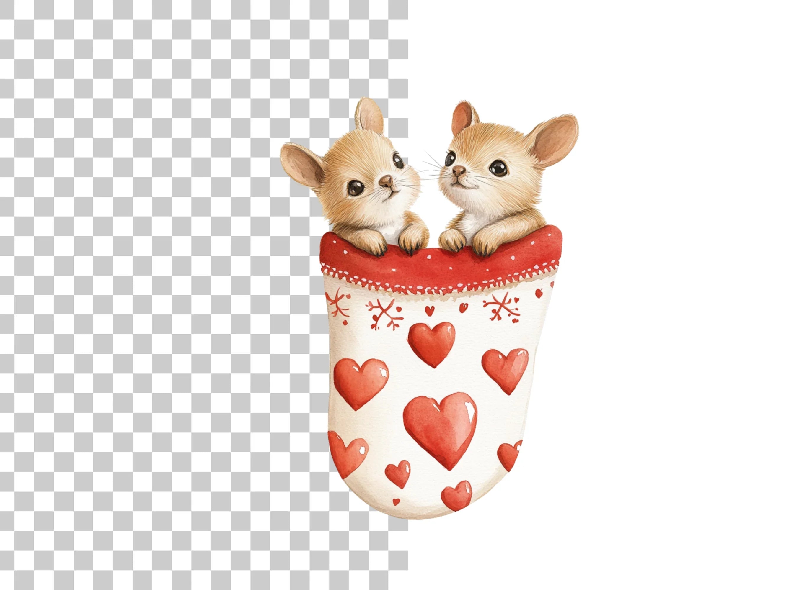 Adorable Hamster Valentine Clipart Bundle