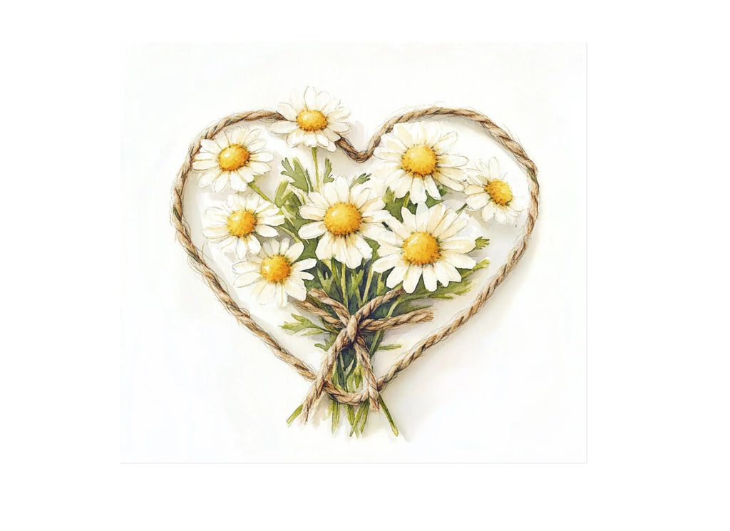 Daisy Heart Bouquets Clipart Bundle