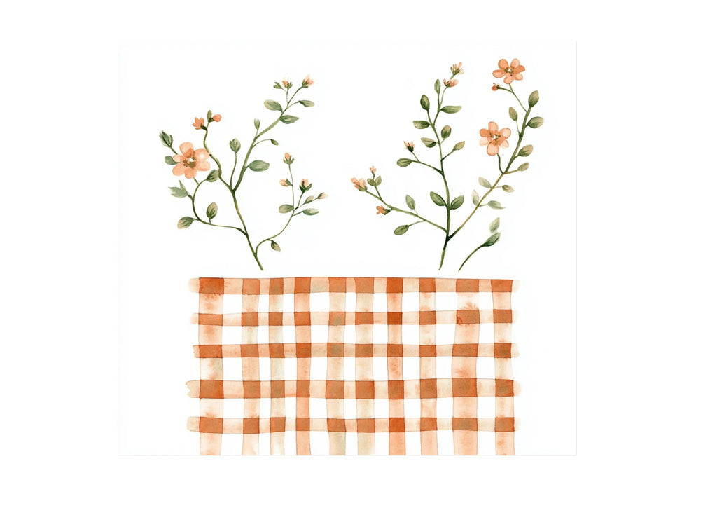 Floral Plaid Clipart Bundle