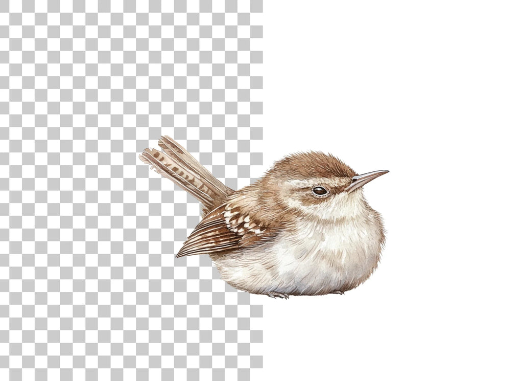 Cute Wren Bird Clipart Bundle