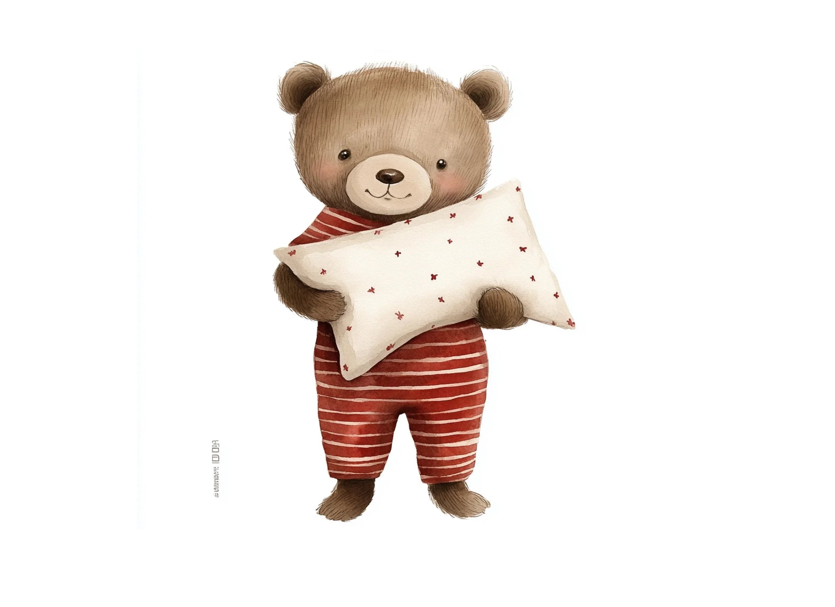 Pajama Teddy Bears with Pillows Clipart Bundle