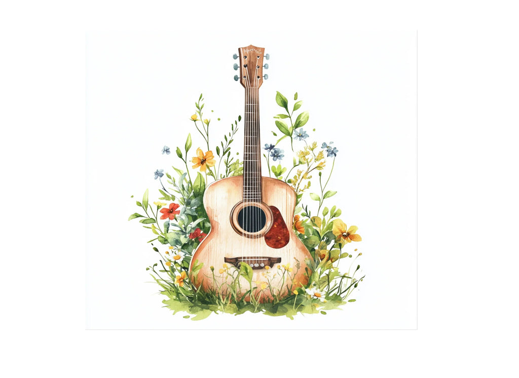 Nature Inspired Guitar Clipart Bundle