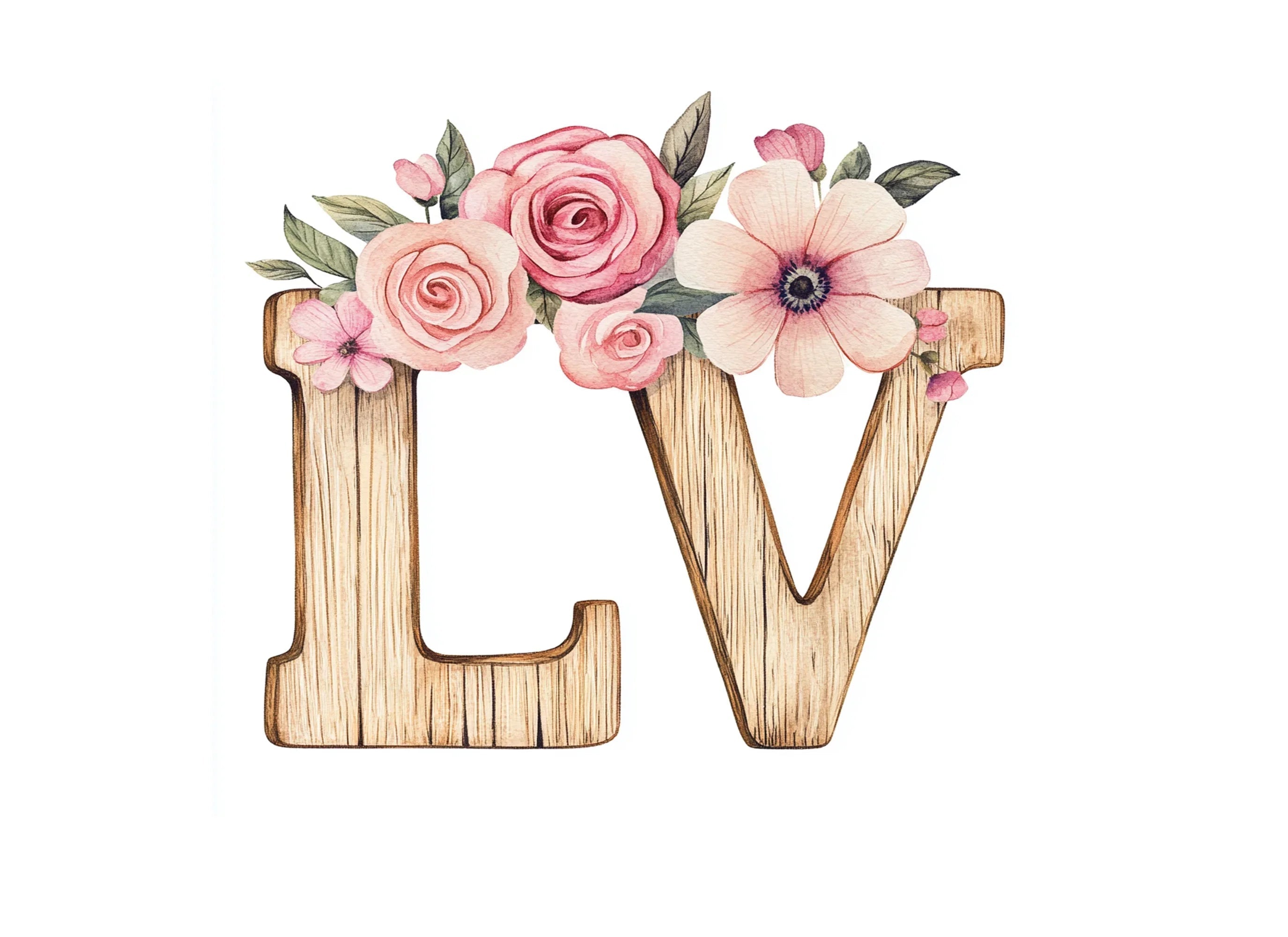 Floral Love Clipart Bundle