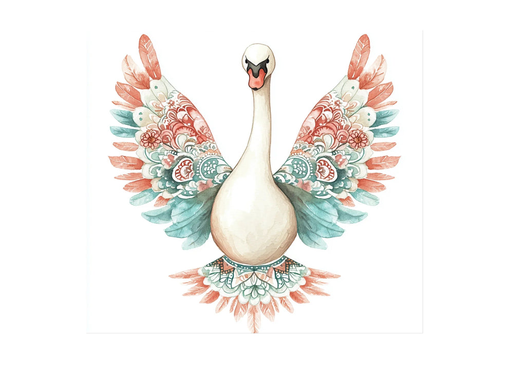 Elegant Swan Mandala Clipart Bundle