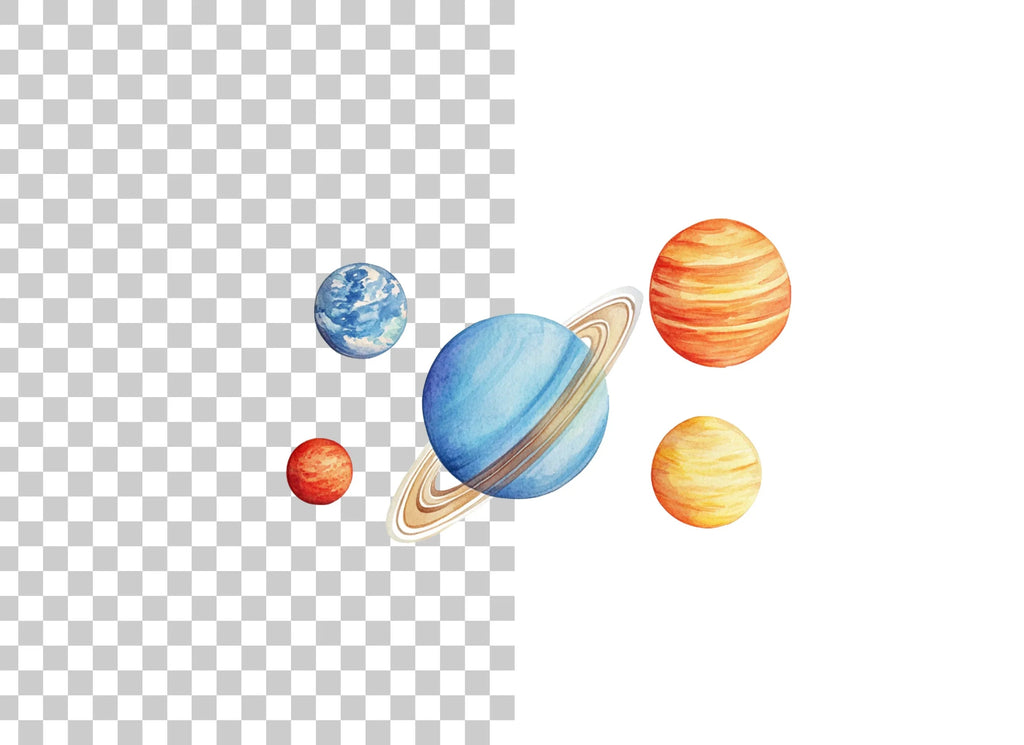 Solar System Planets Clipart Bundle