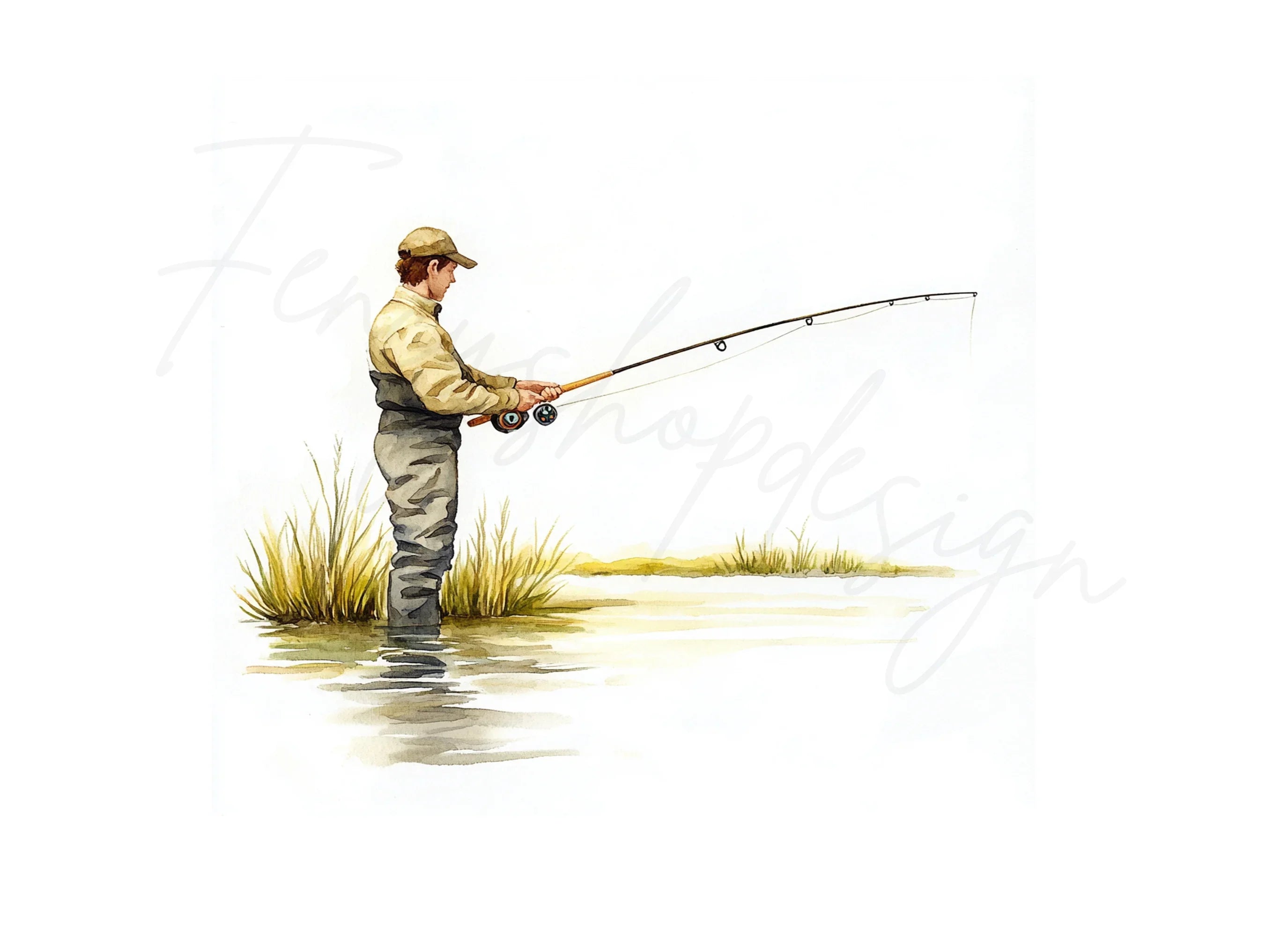 Fly Fishing Clipart Bundle