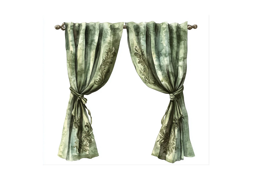 Elegant Curtain Clipart Bundle