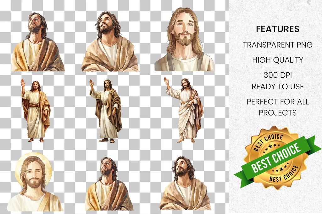 Jesus Christ Religious Clipart Bundle