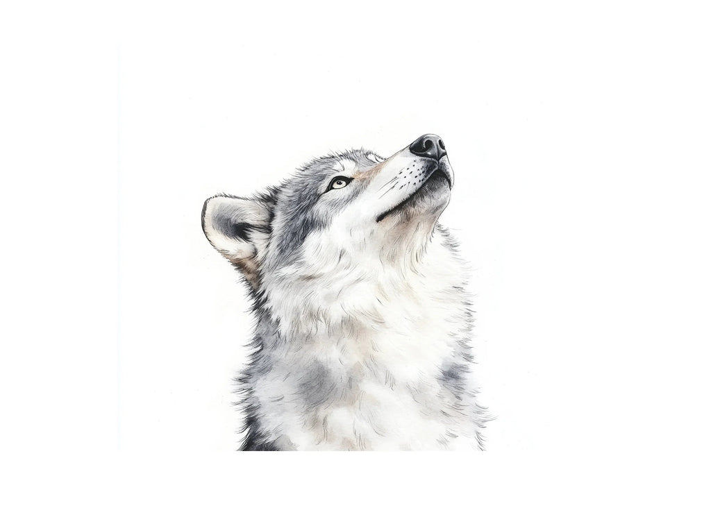 Howling Gray Wolf Clipart Bundle