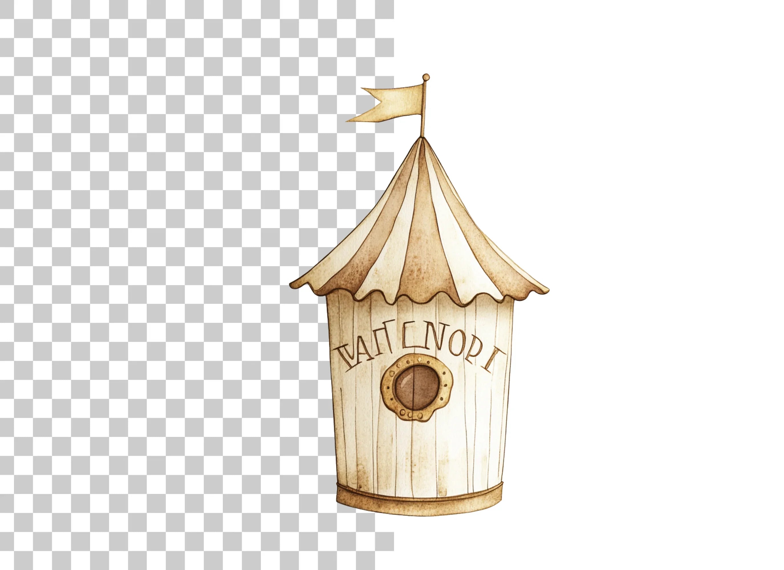 Circus Tent Birdhouse Clipart Bundle