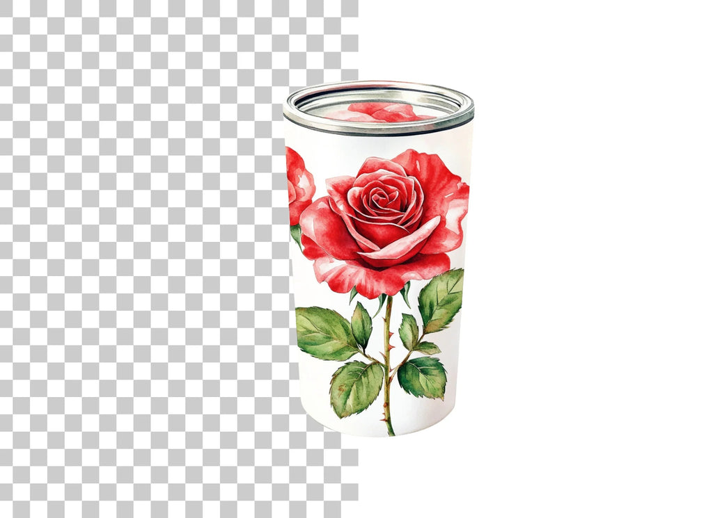 Single Red Rose Clipart Bundle